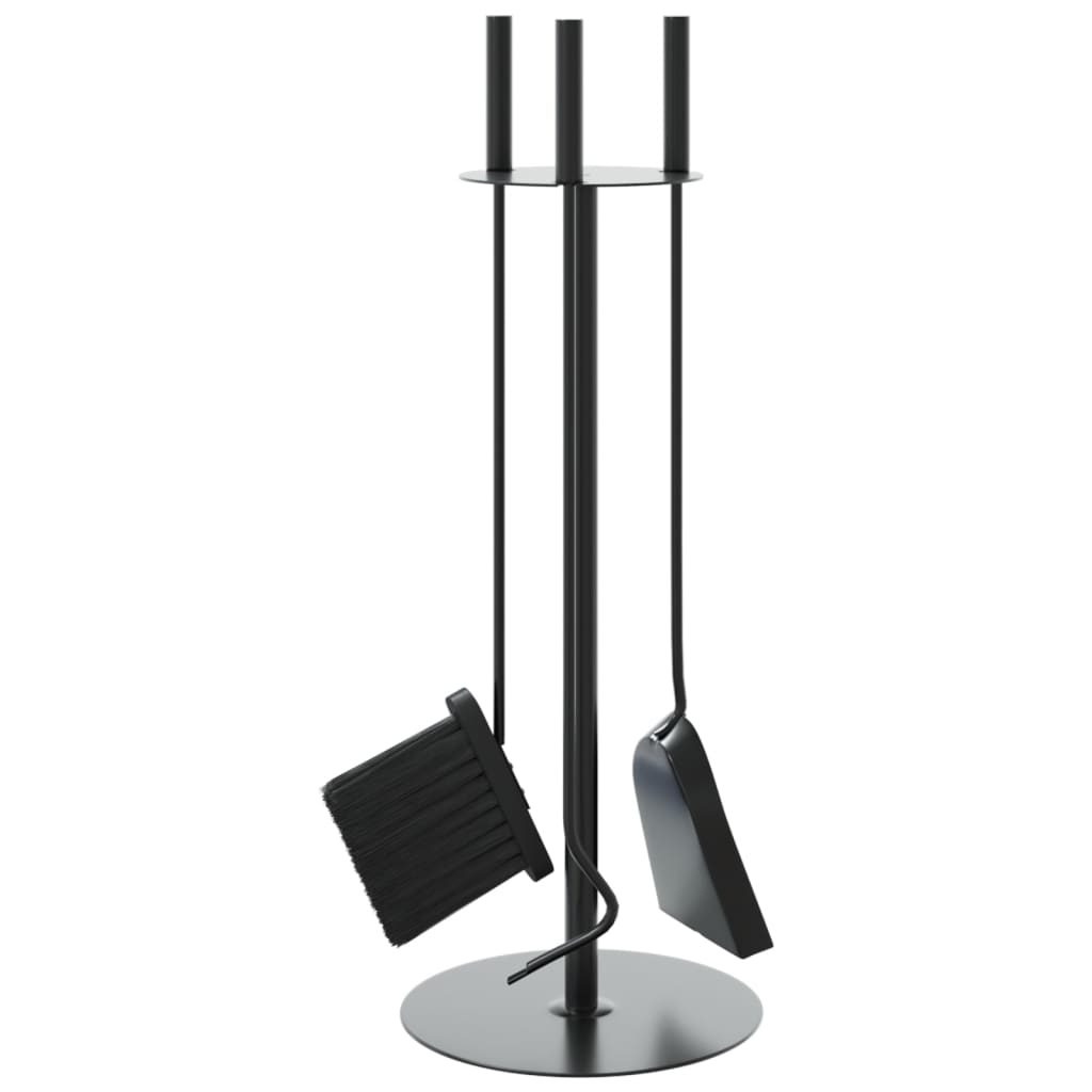 4-Tlg. Kaminwerkzeug-Set 22X59 Cm Stahl