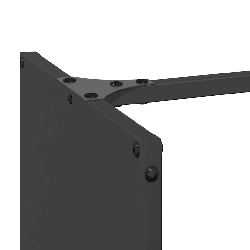Brennholzregal Schwarz 40X30X80 Cm Kaltgewalzter Stahl