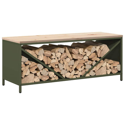Brennholzregal Mit Holzplatte 100,5X35,5X40 Cm