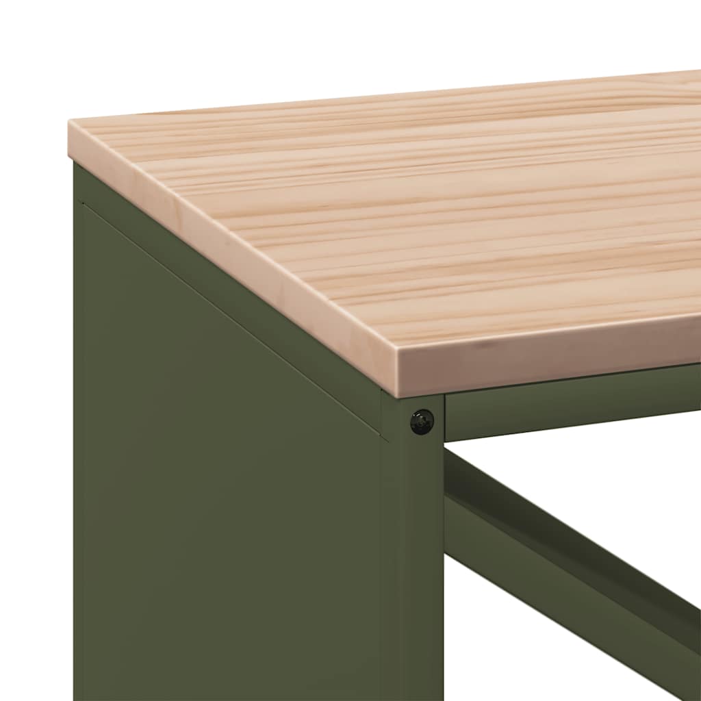 Brennholzregal Mit Holzplatte 100,5X35,5X40 Cm